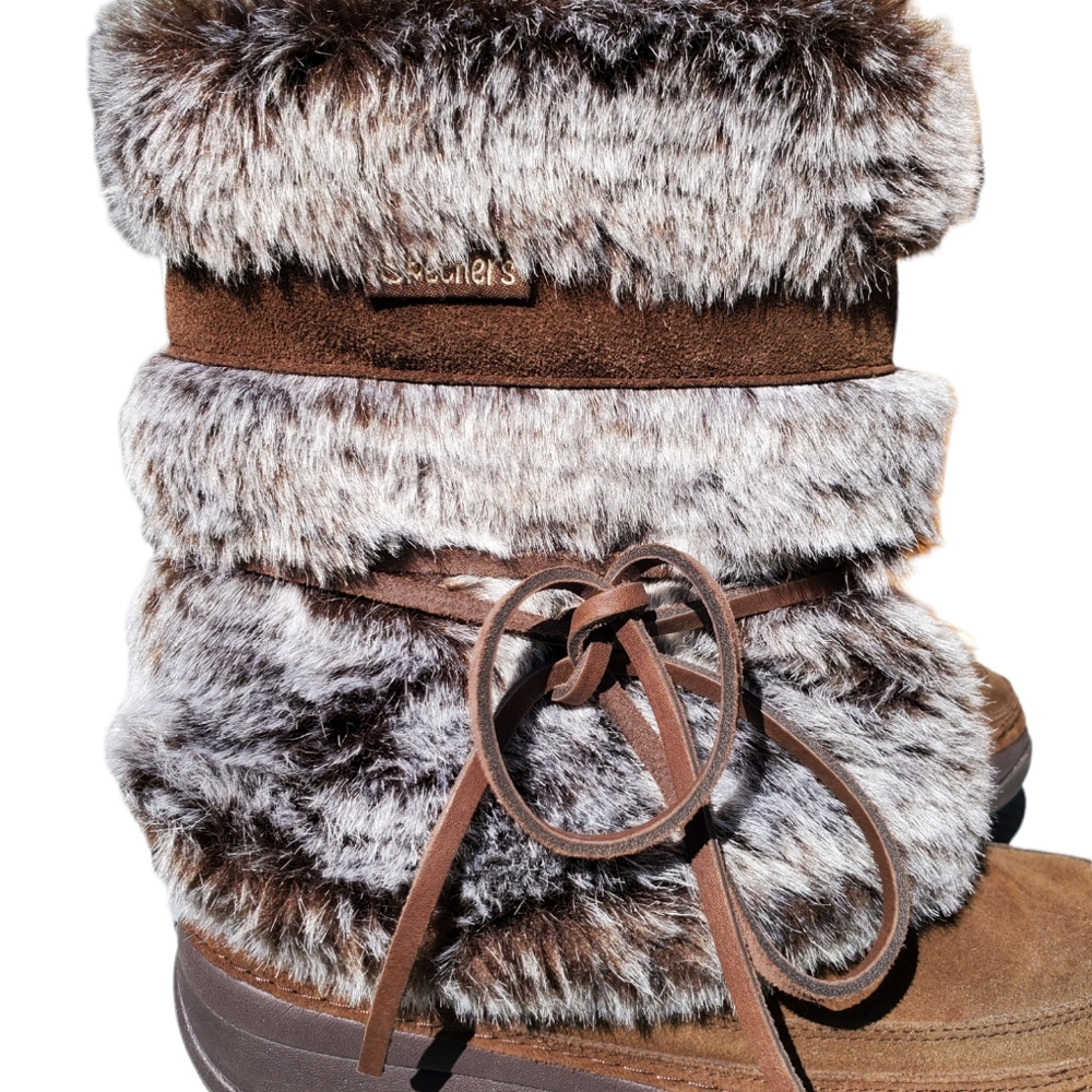 Skechers Brown Winter Boots. Sz.6 - Picture 6 of 12